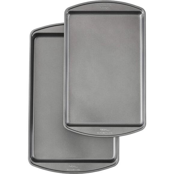 Wilton Premium Non-Stick Bakeware Cookie Baking Sheets Set, 2-Piece, Steel - Picture 6 of 6